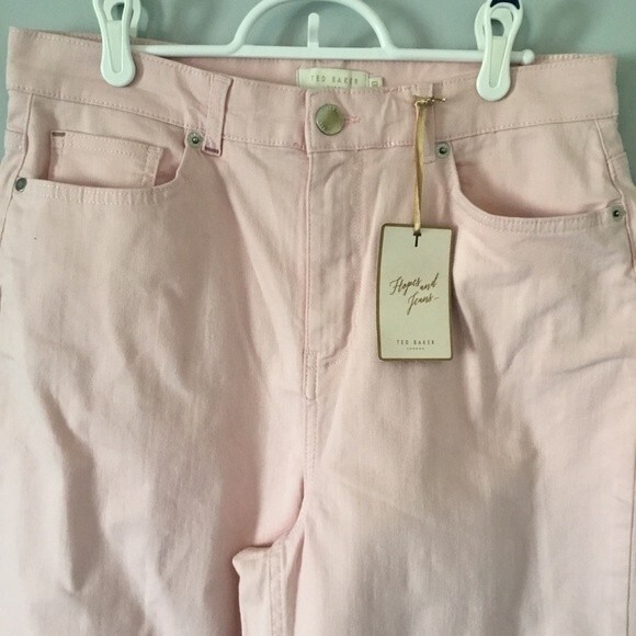 Ted Baker Lemin Pink High Waisted Straight Leg Ankle Jeans. NWT. Size 30 - Picture 5 of 12